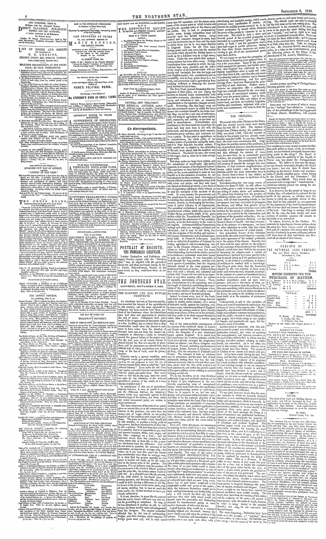 Northern Star (1837-1852): jS F Y, 3rd edition - The Harvest And Our Future Prospects. An...