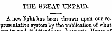 THE GREAT UNPAID. A new light has been t...