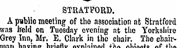 STRATFORD. A public meeting of the assoc...