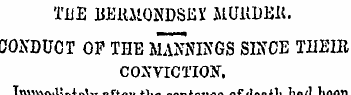 THE BERMONDSEY MURDER. CONDUCT OF THE MA...