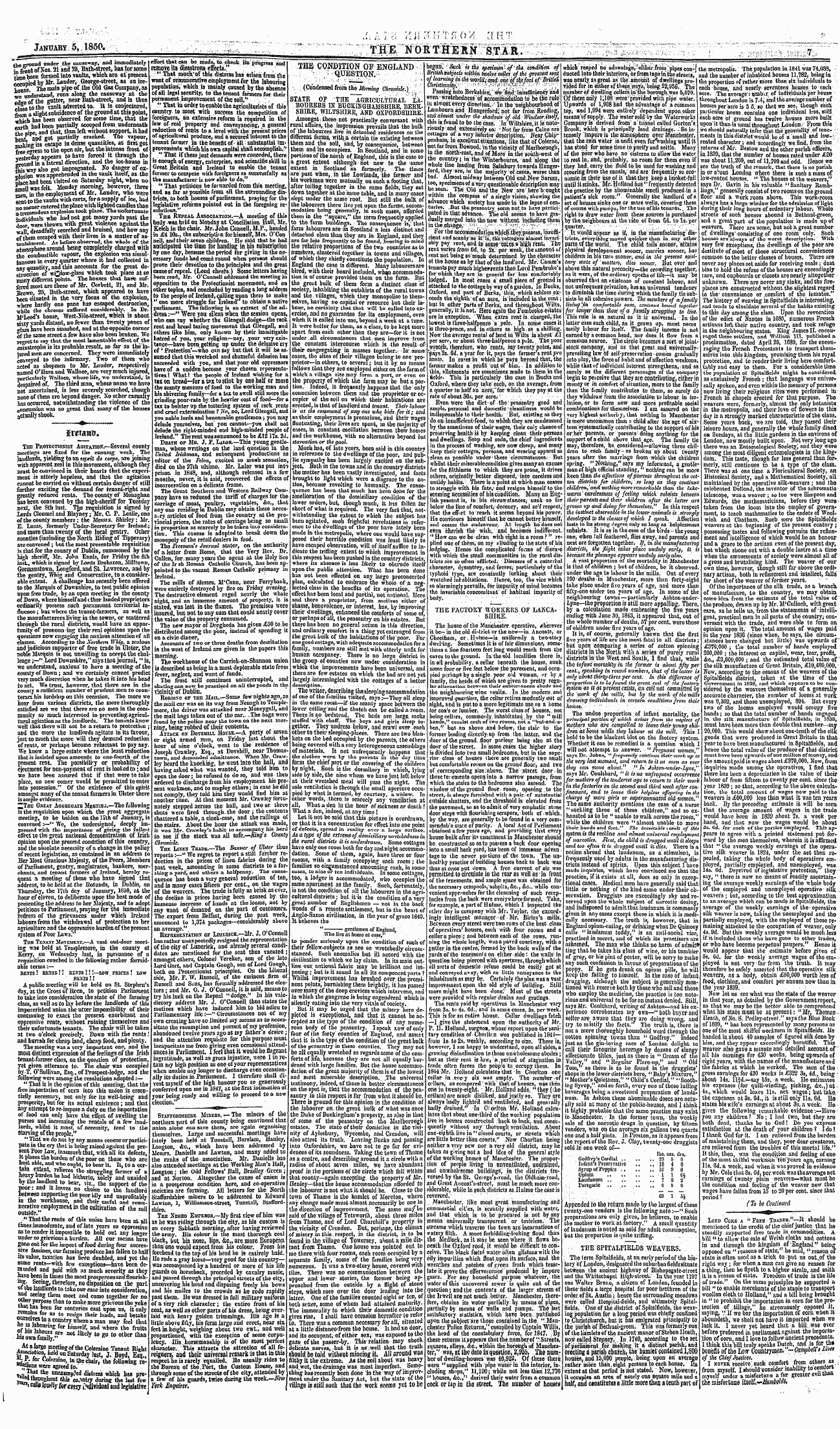 Northern Star (1837-1852): jS F Y, 3rd edition - The Condition Of England ' ¦ ^\ Question...