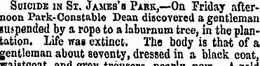 Suicide in St, James's Park,—On Friday a...
