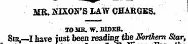 MR. NIXON'S LAT? CHARGES. TOSIH.W.BIDEB....