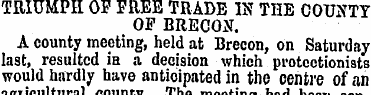 TRIUMPH OF FREE TRADE IN THE COUNTY OF B...