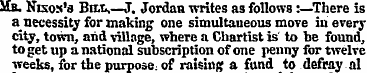 Mb. Nucos'a Bats—J. Jordan writes as fol...