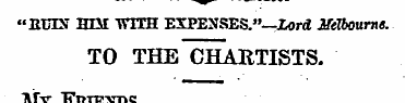 "mUS STH WHS. EXPENSES."—Lord Melbourne....