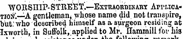 "WORSHIP-STREET.—Extraordinary ArrwcAtuq...