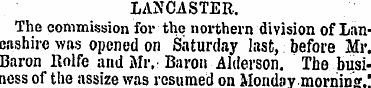 LANCASTER, The commission for the northe...