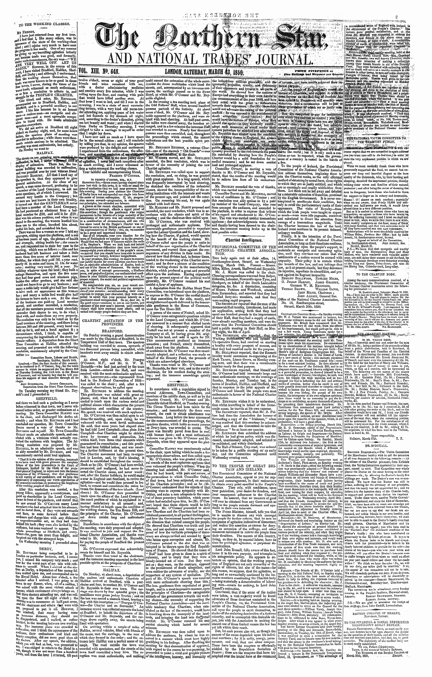 Northern Star (1837-1852): jS F Y, 3rd edition - Tim?- Uliajj-Tist -Victims-- .Y.X ' ^ >^...