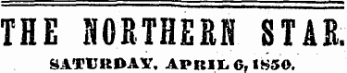 THE NORTHERN STAR. SATKttDAY. APRIL 6, tHSO.