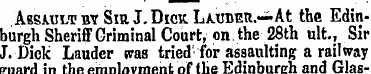 Assault bv Sm J. Dick LATroE.ii.~~At the...