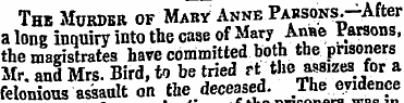 Thb Murder of Mary Anne PAUsoNS.-After a...