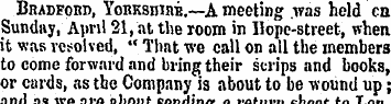 Bradford, Yorkshire.—A meeting was held ...