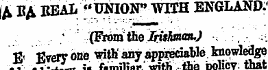 f£ B£ BBAL "UNIONS WITH ENGLAND. * (Erom...