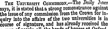 The University Commission.—The daily Aci...
