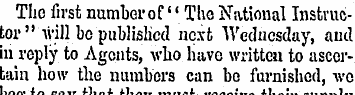 The first number of'' The National Instr...