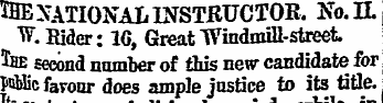 SHE NATIONAL INSTRUCTOR, Kb.IL W . Rider...