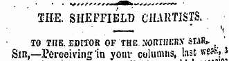 THE, SHEFFIELD CILUtTISTS. TO THE. EDITO...