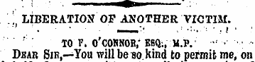 ' .\ LIBERATION OP ANOTHER VICTIM. TO T....