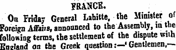 TRANCE. On Friday General Lahitte, the M...