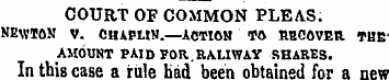 COURT OF COMMON PLEAS. newton v. chaphn....