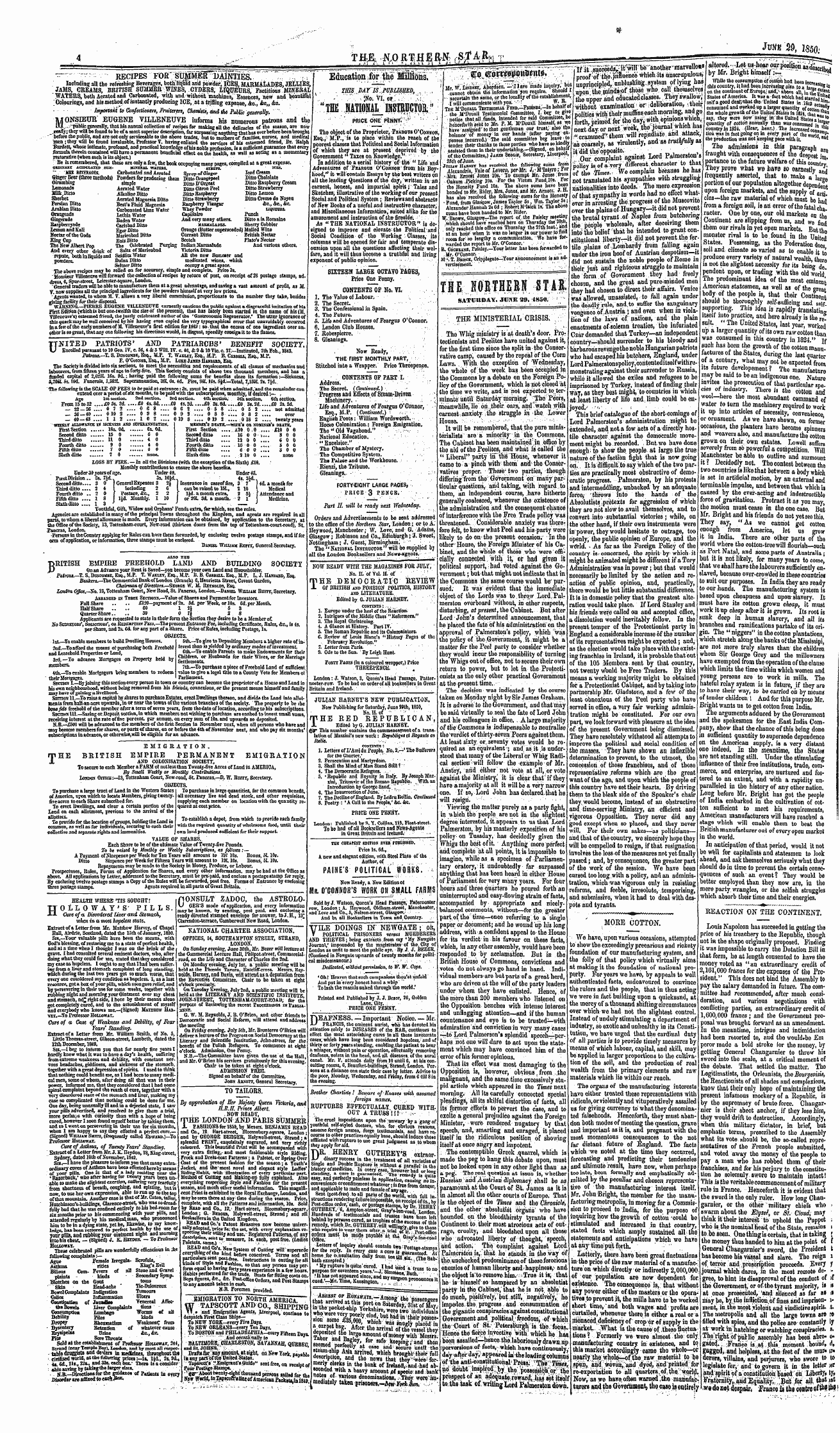 Northern Star (1837-1852): jS F Y, 3rd edition - More Cotton. I - ¦ We Have, Upon Various...