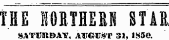 THE SOUTHERN STAR SATURDAY, AUGUST 31, 1S50.
