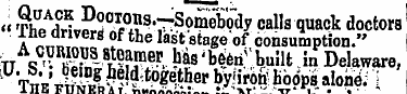 « *ri A d?^ W-^^ b ^ calls quack doctors...