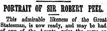 PORTRAIT OF SIR _ ROBERT PEEL This admir...