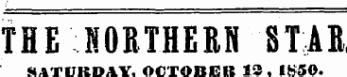 THE fiOSTHEM STAB SATURDAYOCTOBER 13, 1850.