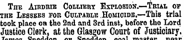 TnE Airdrie Colliert Explosion.—Trial of...