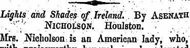 Lig hts and Shades of Ireland. . B y Ase...