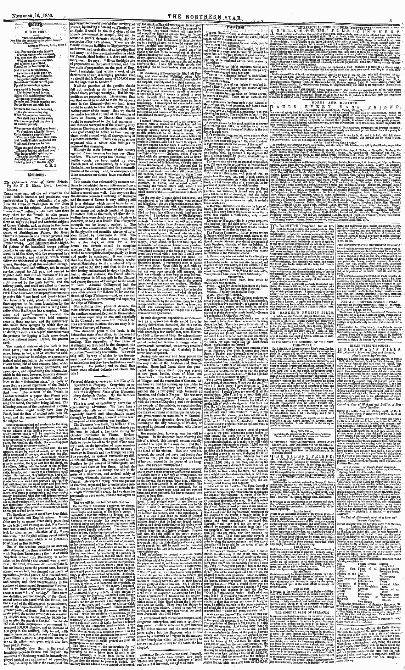 Northern Star (1837-1852): jS F Y, 3rd edition - -T7'7:'R:T ^ :X B ^-N /. N-F.Efft^Hf^Sf:: F Fl'-Lr^. ^Y' ^F^^Lf"^ Xi What A Paihfavand Hoxlo . Us :Dlseftee;;Lc;The:Piles ! ; And, Comparatively, How.Few Ofthe Afflicted Have Been Nermaxnis