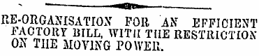 BE-pRGANISATIOX FOR AN EFFICIENT -^ G J,...