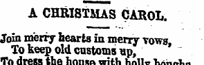 A CHRISTMAS CABOL. Join merry hearts in ...