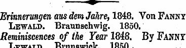 Erinnerungen ausdem Jahre, 1848. Von Fan...
