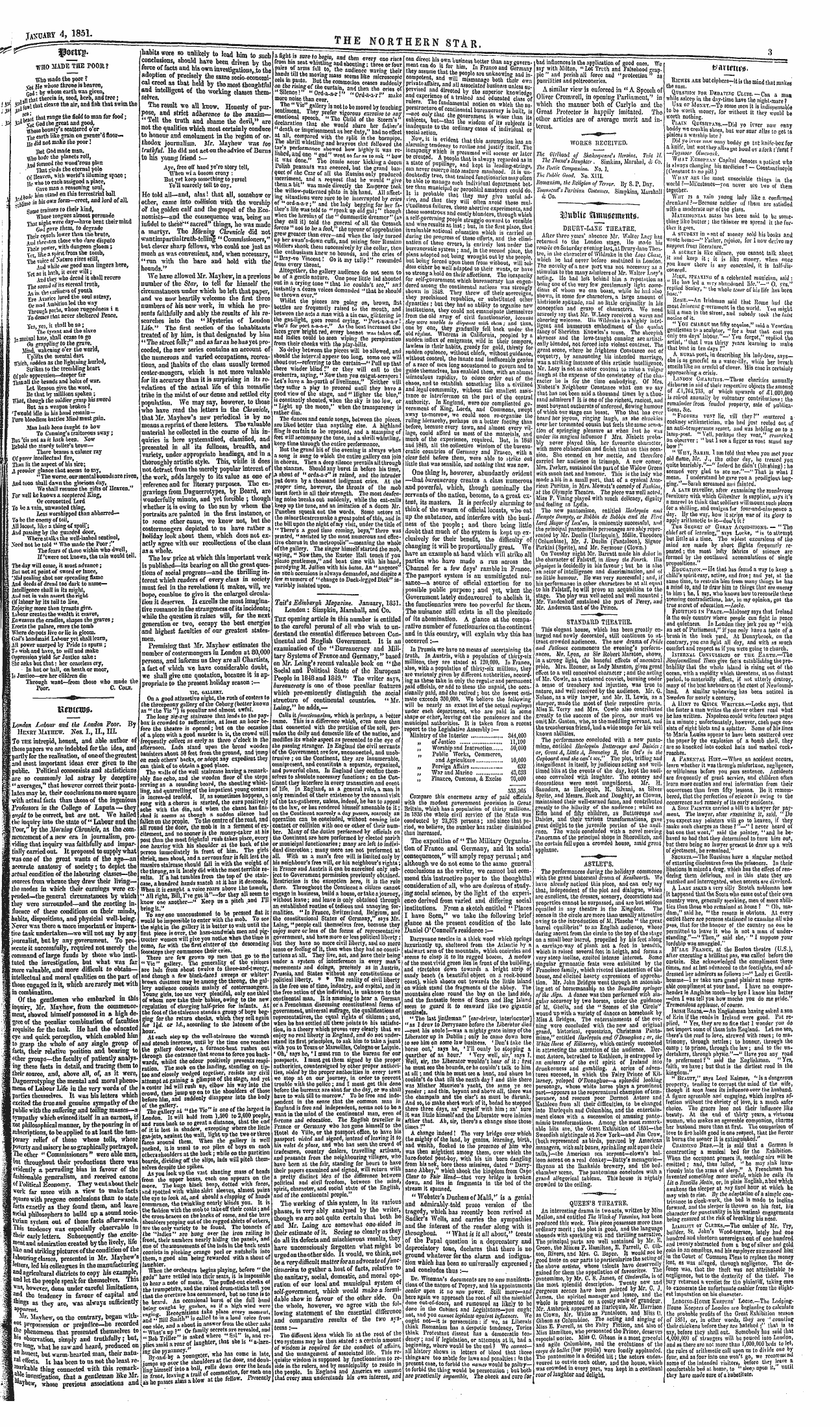 Northern Star (1837-1852): jS F Y, 3rd edition - ^ Wftlic Slmugimf-Itt*.