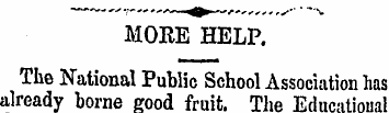 MORE HELP. The National Public School As...