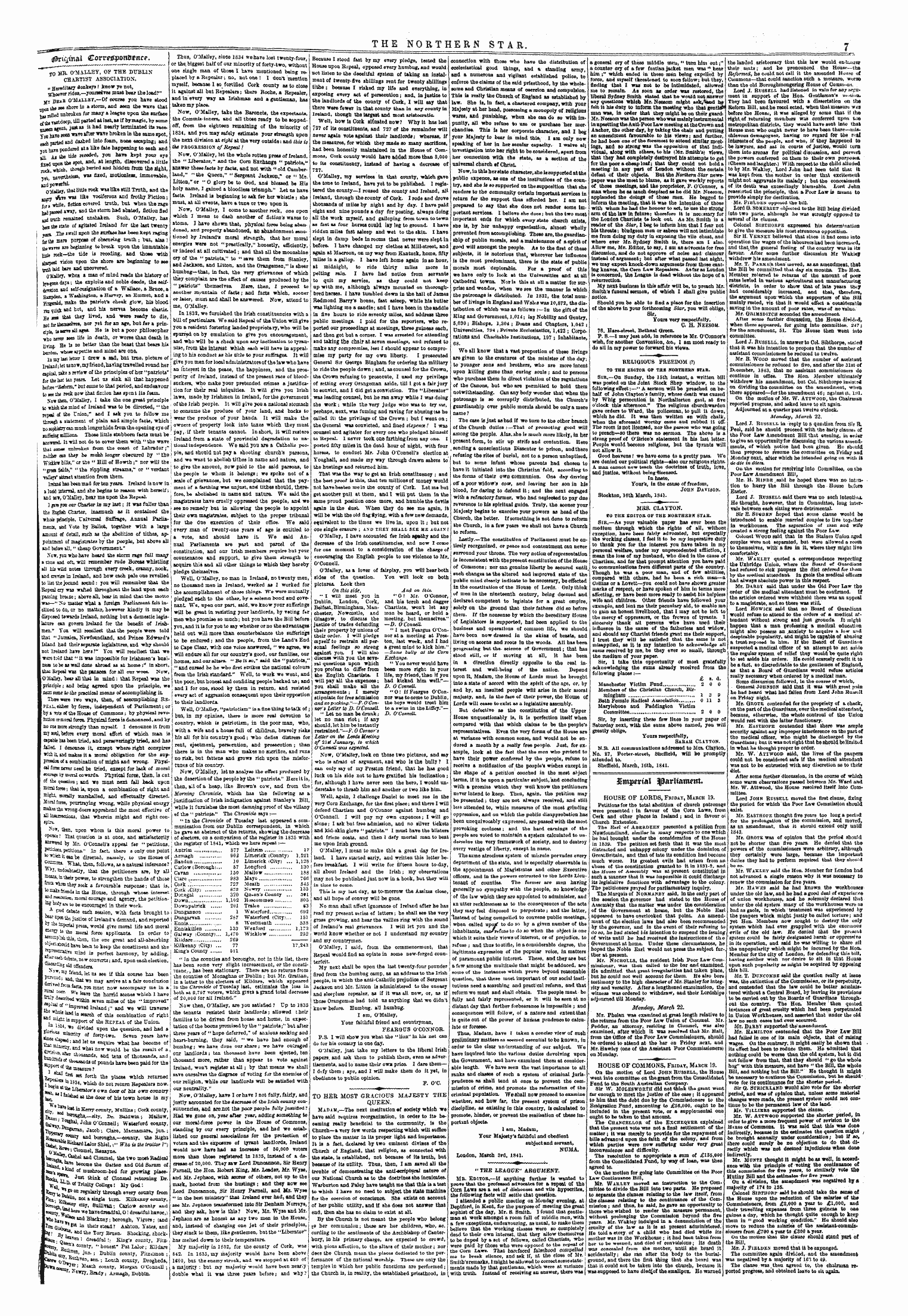 Northern Star (1837-1852): jS F Y, 4th edition - £M$Mal Aparltamcut