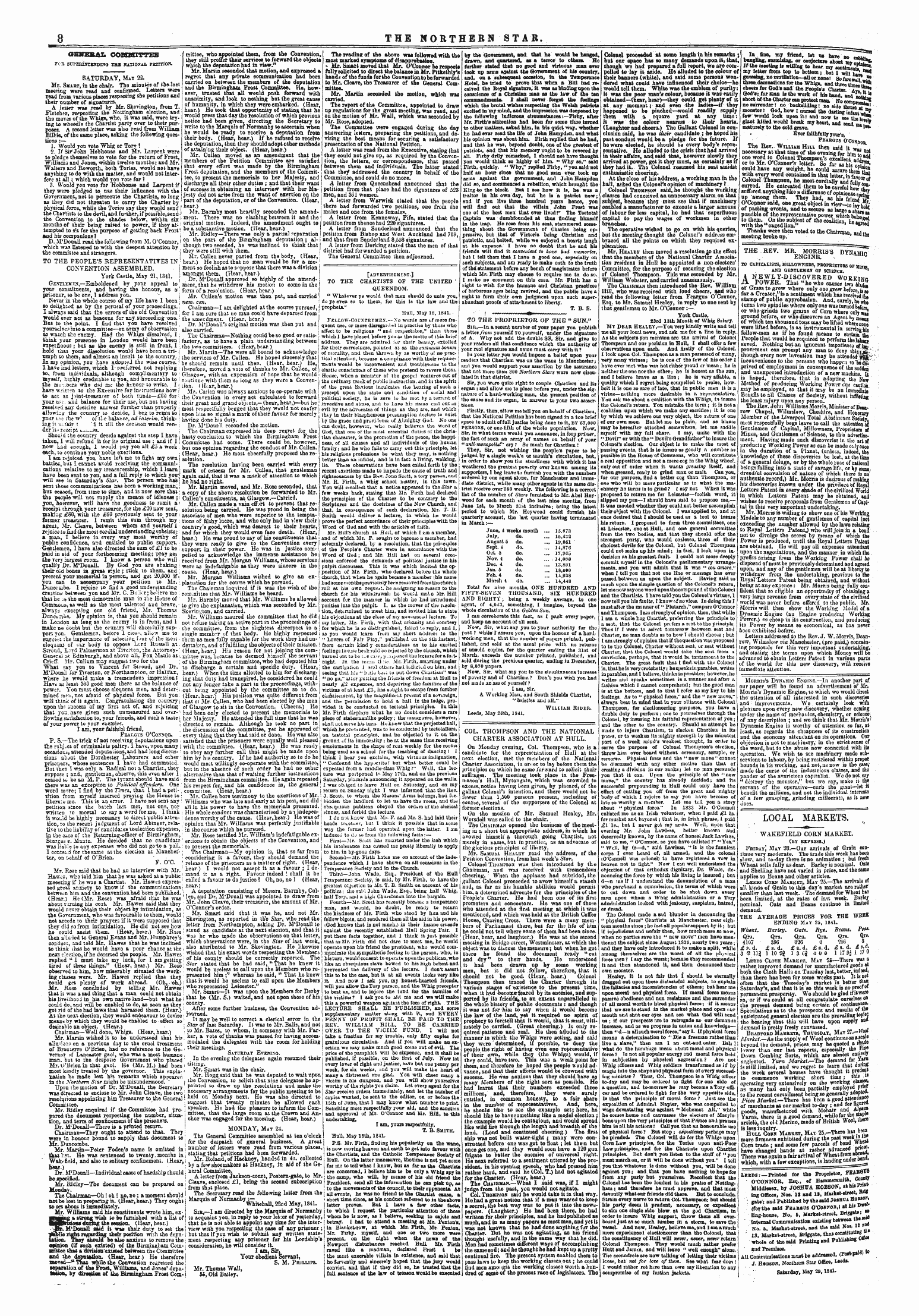 Northern Star (1837-1852): jS F Y, 4th edition - Hojihui Leeds:—Printed For Tbe Proprietor, Feabsfls ' ¦ ¦ O'Connor, Esq., Ef Hsm Mersmith, &Gt; ^™»