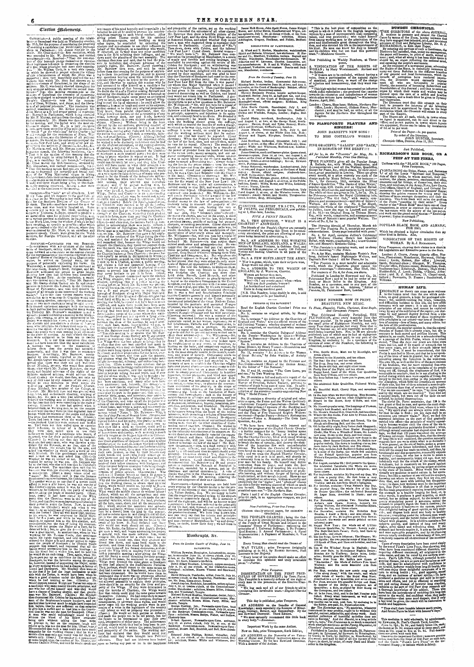 Northern Star (1837-1852): jS F Y, 4th edition: 6