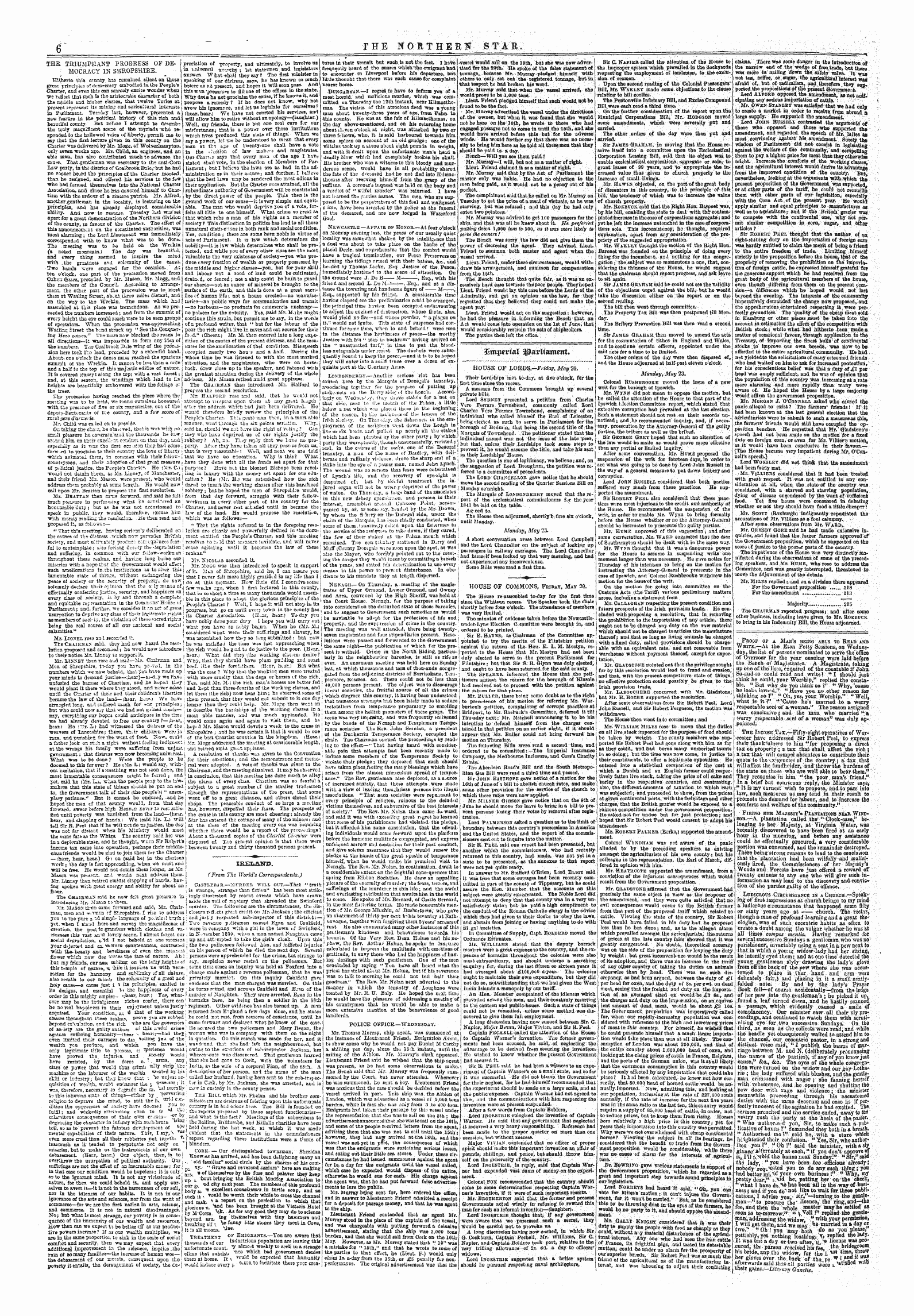 Northern Star (1837-1852): jS F Y, 4th edition - Kmpfvtal Parliament*