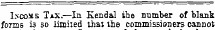 Incoss Tax.—In Kendal the number of blank forms is so limited that the commissioners cannot