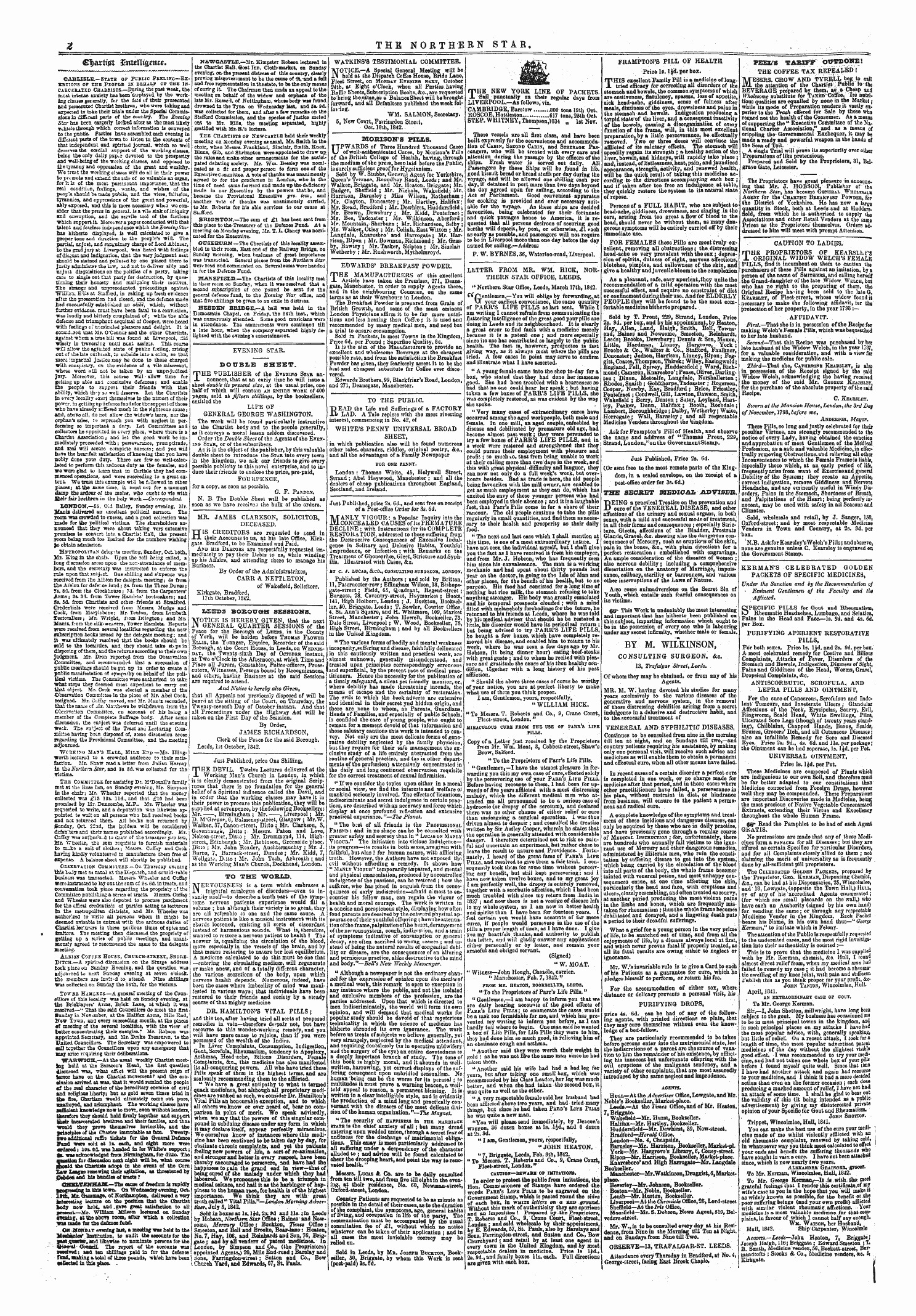 Northern Star (1837-1852): jS F Y, 4th edition - Evening Star.