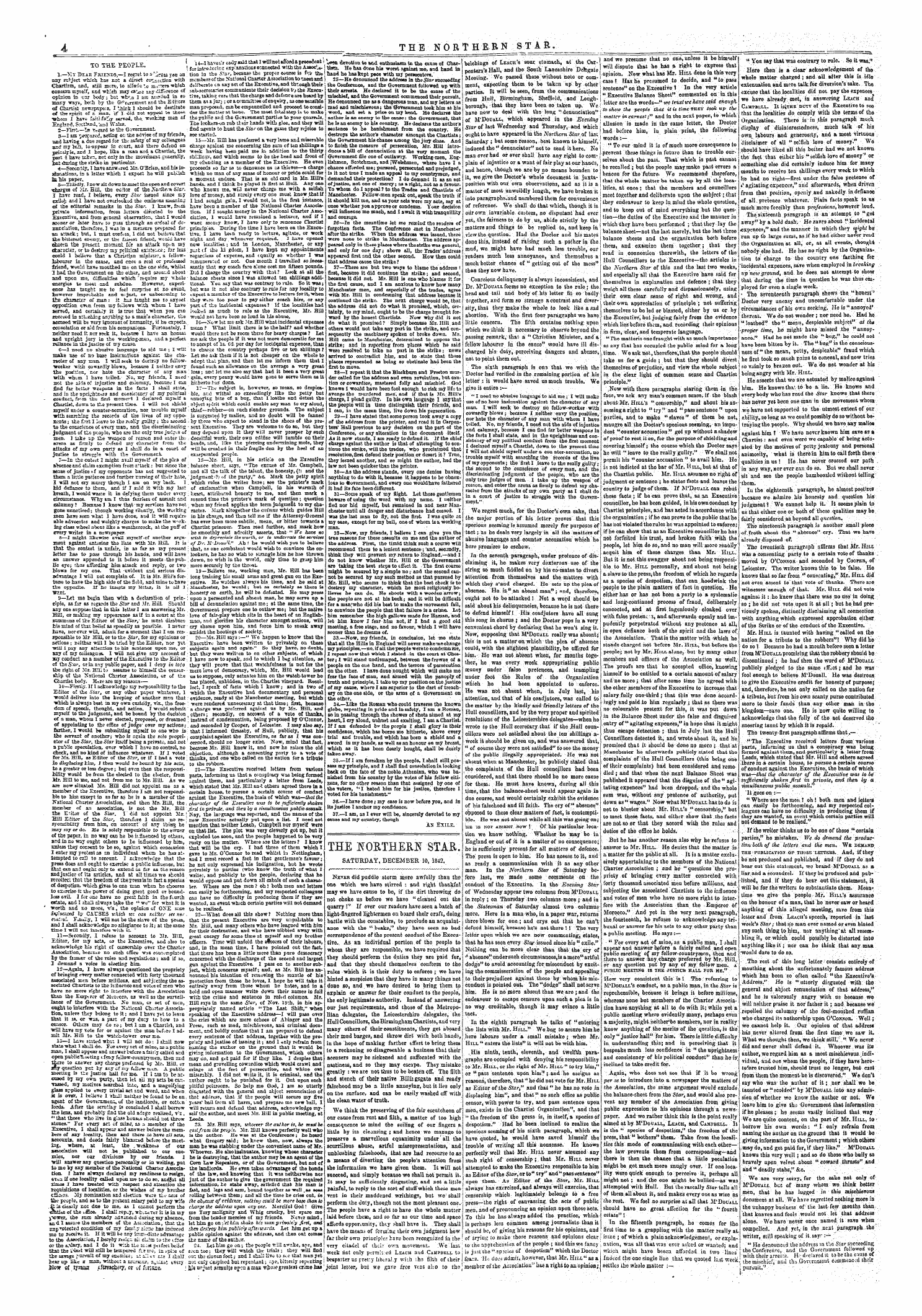 Northern Star (1837-1852): jS F Y, 4th edition - The Northern Stae Saturday, December 10, 1842.