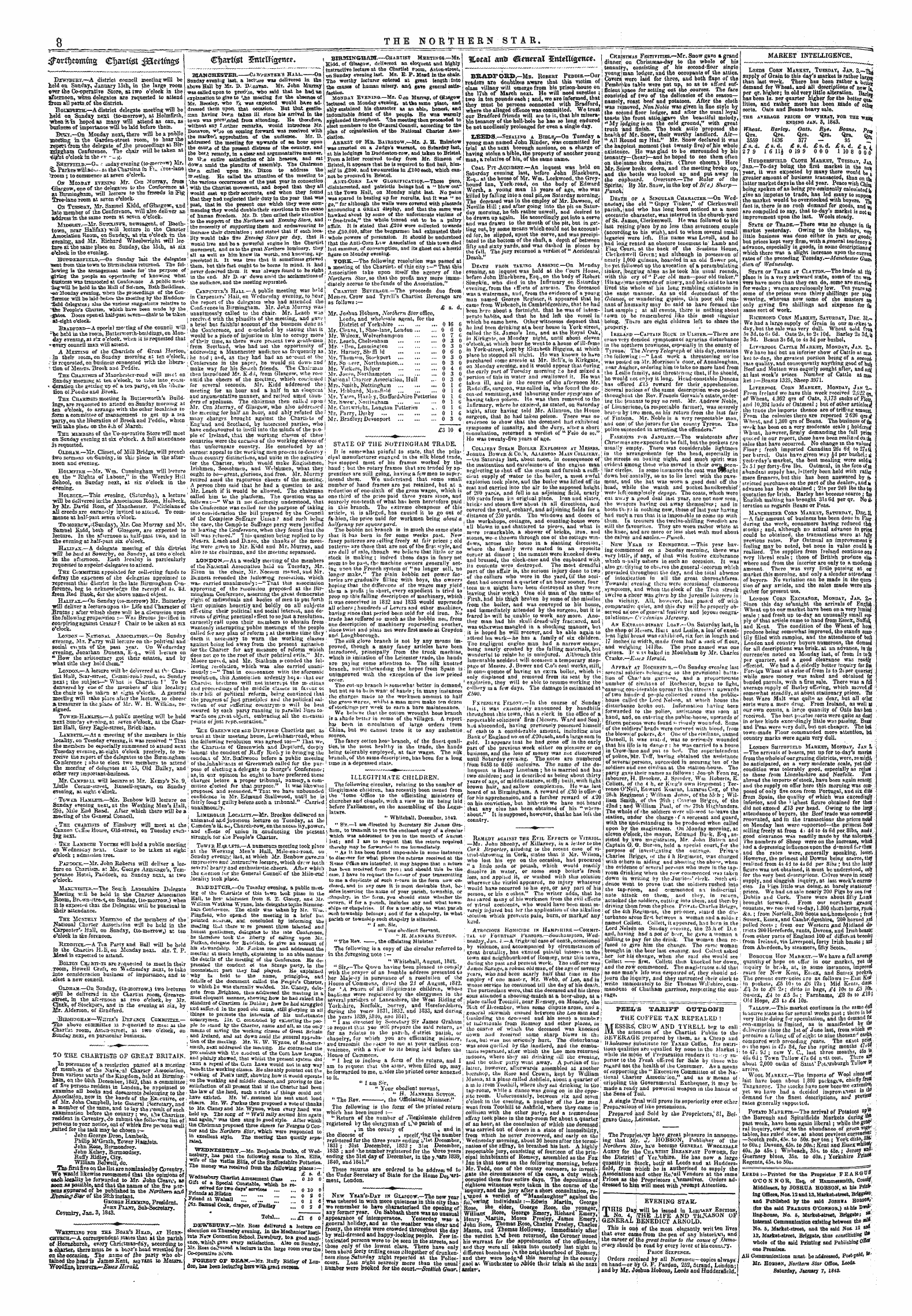 Northern Star (1837-1852): jS F Y, 4th edition - Futal Anli &Lt;&Entt&L Ententseutt