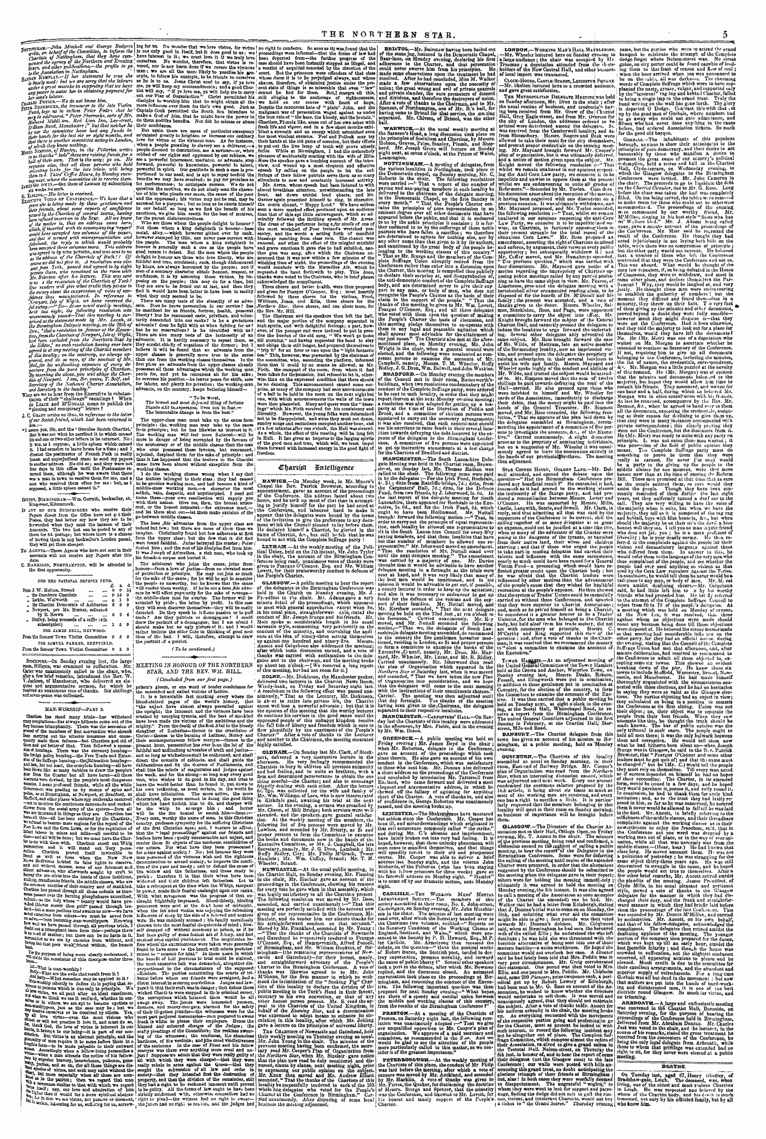 Northern Star (1837-1852): jS F Y, 4th edition - Deaths