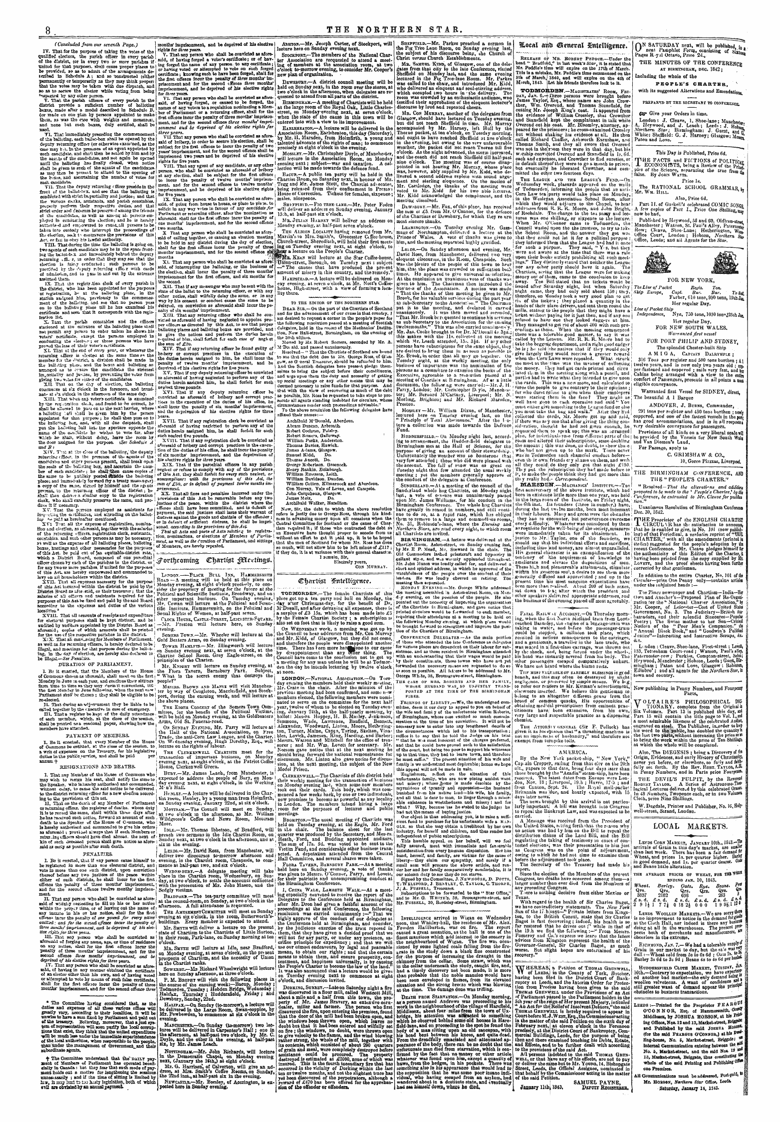 Northern Star (1837-1852): jS F Y, 4th edition - &Lt;£$Artt.Dt $Ntenurcncr.