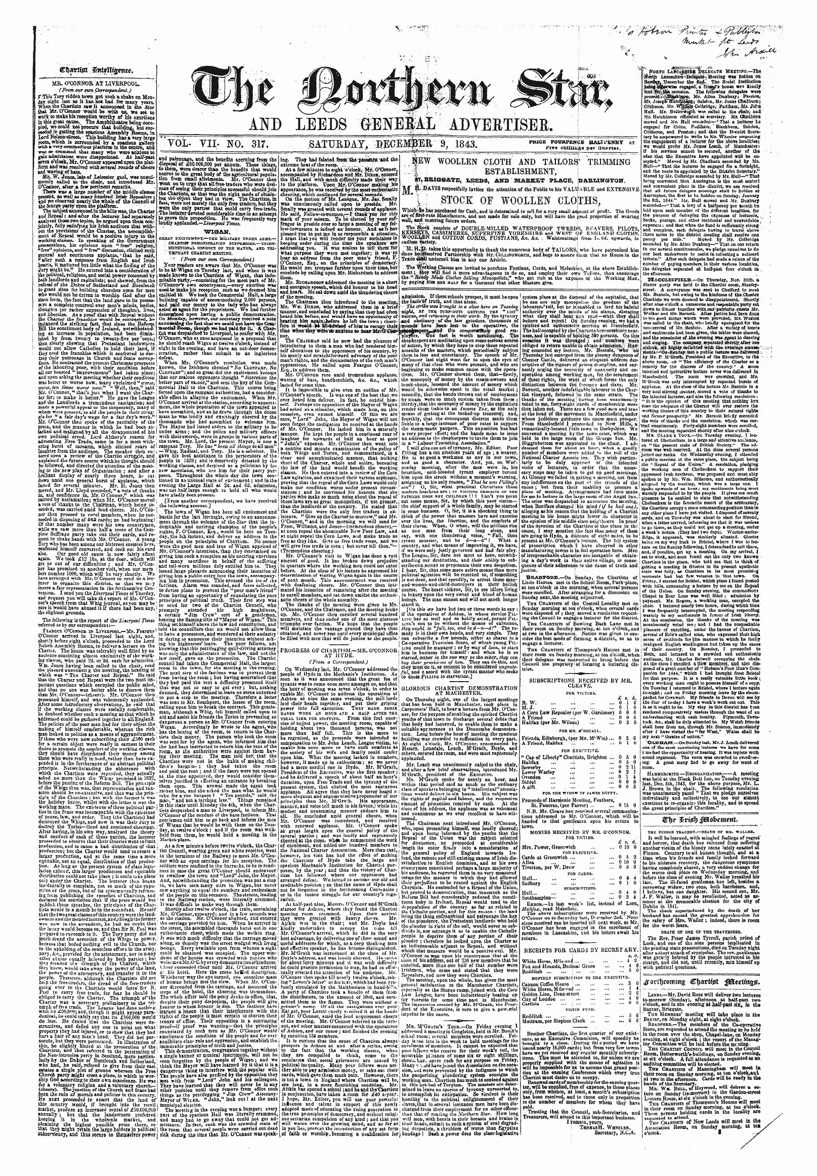 Northern Star (1837-1852): jS F Y, 4th edition - . J Pituuj^Ixuo ** Vm,Tj**+* 2*3)* Erfefy $&Ctoemmt