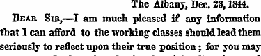 The Albany, Dec. 23,1844. Dear Sib,—I am...